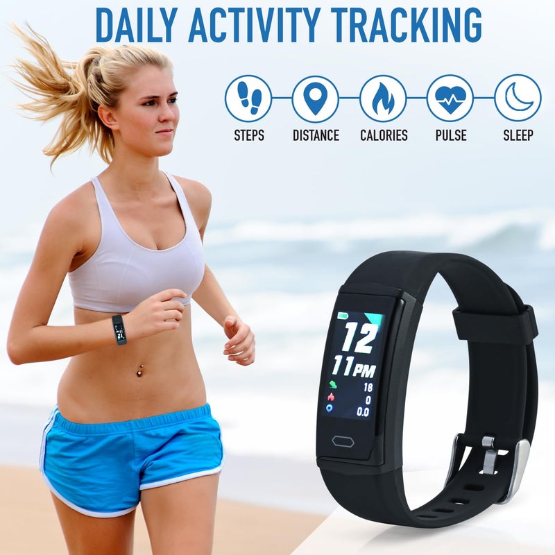 ZewaÂ® Fitness Activity Tracker, Heart Rate Monitor, Free Pro App, Step Counter, Sleep Tracker, Remote Camera Support, Notifications & Alarms, Weather Data Display, Find Phone Feature - Image 5